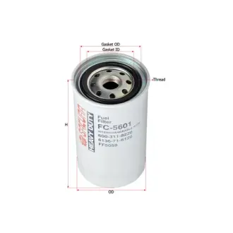 Fuel filter, Spin-On. Фильтр топливный, накручиваемый SAKURA FC5601