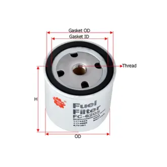 Fuel filter, Spin-On. Фильтр топливный, накручиваемый SAKURA FC6205