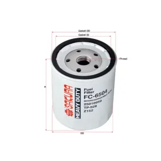 Фильтр топливный, накручивающийся, картридж SAKURA FC6504