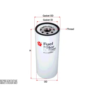 Fuel filter, Spin-On. Фильтр топливный, накручиваемый SAKURA FC71090