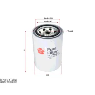 Fuel filter, Spin-On. Фильтр топливный, накручиваемый SAKURA FC7922