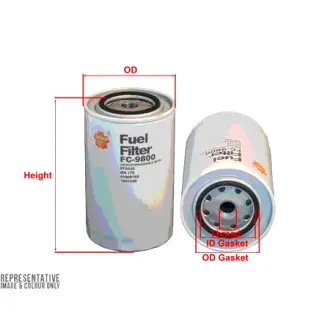Fuel filter, Spin-on. Фильтр топливный, накручиваемый SAKURA FC9800