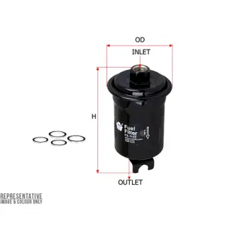 Fuel filter, In-line. Фильтр топливный, проточный SAKURA FS1117