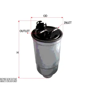 Fuel filter, In-line. Фильтр топливный, проточный SAKURA FS3103