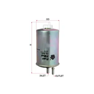 Fuel filter, In-line. Фильтр топливный, проточный SAKURA FS4301