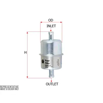 Fuel filter, In-line. Фильтр топливный, проточный SAKURA FS5701