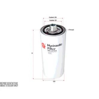 Hydraulic filter, Spin-On. Фильтр гидравлический, накручиваемый SAKURA HC2701