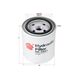 Hydraulic filter, Spin-On. Фильтр гидравлический, накручиваемый. Фільтр гідравлічний, накручуваний SAKURA HC5501