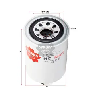 Hydraulic filter, Spin-On. Фильтр гидравлический, накручиваемый SAKURA HC5807