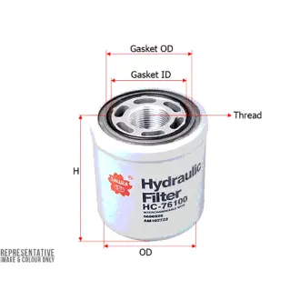 Hydraulic filter, Spin-On. Фильтр гидравлический, накручиваемый SAKURA HC76100
