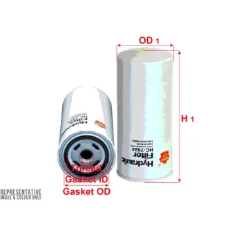 Hydraulic filter, Spin-On. Фильтр гидравлический, накручиваемый SAKURA HC7924