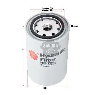 Hydraulic filter, Spin-On. Фильтр гидравлический, накручиваемый SAKURA HC7965