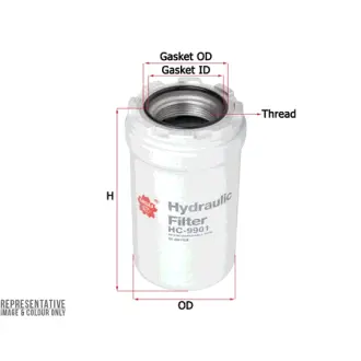 Hydraulic filter, Spin-on. Фильтр гидравлический, накручивающийся SAKURA HC9901