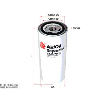 Air oil filter separator, Spin-On. Фильтр воздушно-масляный сепаратор, накручиваемый SAKURA SAC7905