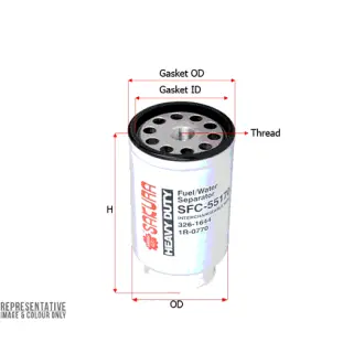 Fuel filter, water separator, Spin-On. Фильтр топливный, сепаратор, накручиваемый SAKURA SFC55170