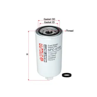 Fuel filter, water separator, Spin-On. Фильтр топливный, сепаратор, накручиваемый SAKURA SFC5705