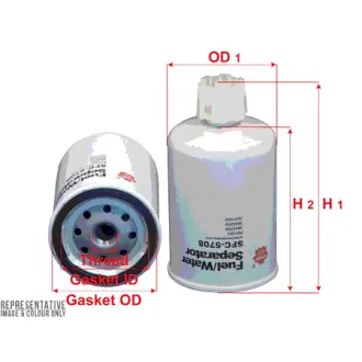 Fuel filter, water separator, Spin-On. Фильтр топливный, сепаратор, накручиваемый SAKURA SFC5708