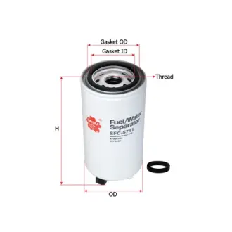 Fuel filter, water separator, Spin-On. Фильтр топливный сепаратор, накручиваемый SAKURA SFC5711