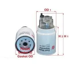 Fuel filter, water separator, Spin-On. Фильтр топливный, сепаратор, накручиваемый SAKURA SFC790330B