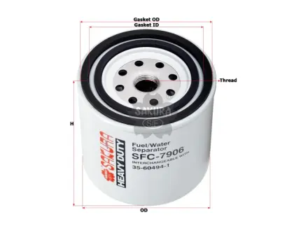 Fuel filter, Spin-On. Фильтр топливный, накручиваемый SAKURA SFC7906
