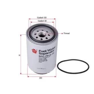 Фильтр топливный сепаратор, накручиваемый. Fuel filter, water separator, Spin-On SAKURA SFC791210