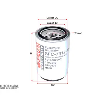 Fuel filter, water separator, Spin-On. Фильтр топливный, сепаратор, накручиваемый SAKURA SFC791230