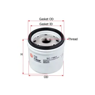 Oil filter, Spin-On. Фильтр масляный, накручиваемый SAKURA TC7901