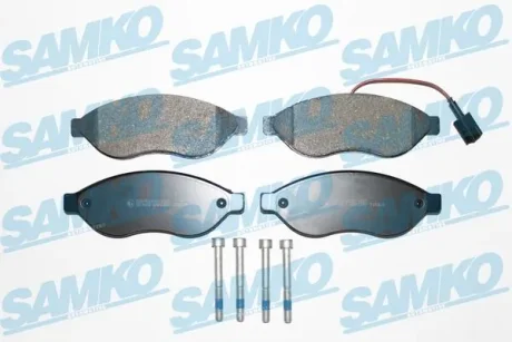 Тормозные колодки передние Jumper3/Boxer3 15" Brembo (с ингтегр. датчиком) SAMKO 5SP1287