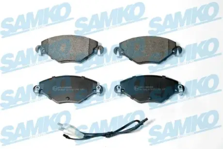 Колодки гальмівні (передні) Citroen C5 01- (Bosch) (з датчиком) SAMKO 5SP793