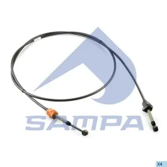 Трос, ступінчаста коробка передач, VOLVO, L: 3365 mm чорний SAMPA 033.462