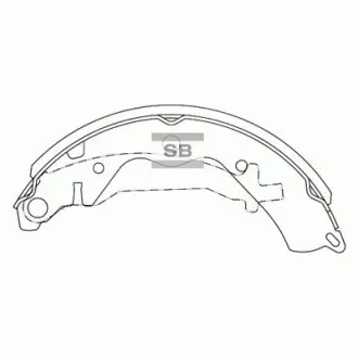Колодки торм. барабан. Daewoo Damas/ SANGSIN SA059