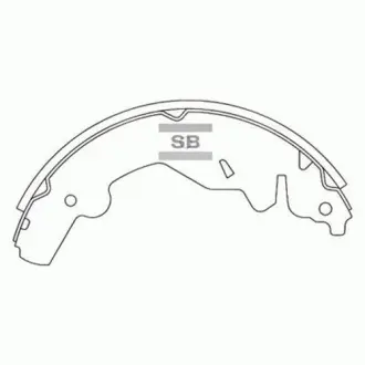 Колодка гальм. барабан. KIA SPORTAGE 2.0I, 2.0TD, 2.2TD 93-99 задн. (вир-во) SANGSIN SA070