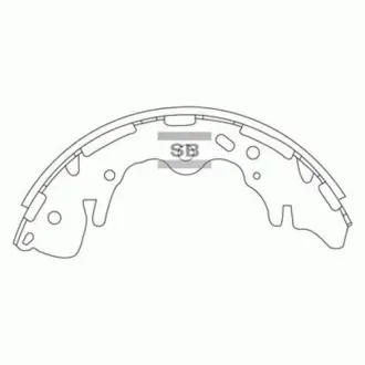 Колодка торм. барабан. HYUNDAI STRAREX H1 03- задн. (пр-во) SANGSIN SA130