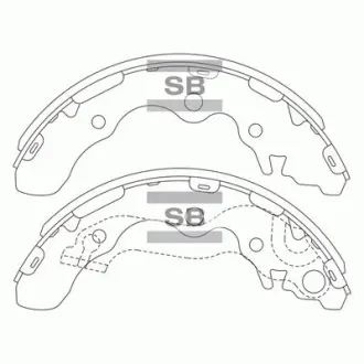 Колодки ручника SANGSIN SA155
