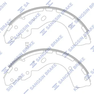 Колодки гальмівні задні (барабанного типу) Nissan Navara (15-) HI-Q SANGSIN SA213