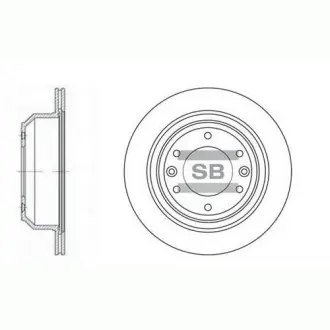Диск гальмівний HYUNDAI GRAND STAREX 07 - задн. (вир-во) SANGSIN SD1032