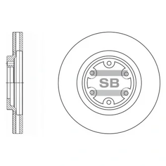 Диск тормозной (кратно 2) передний (вентилируемый) Terracan (D=280.1mm) SANGSIN SD1049