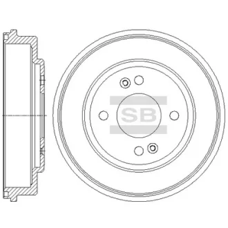 Барабан гальміний (кратно 2) Hyundai Getz (02-) (D=243.2mm) HI-Q SANGSIN SD1079