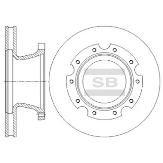 Диск гальмівний (кратно 2) передній (вентильований) Mighty 2, County (D=303.8mm) HI-Q SANGSIN SD1104