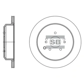Диск гальмівний (кратно 2) задній (вентильований) Hyundai IX55 (08-) (D=324.0mm) HI-Q SANGSIN SD1133