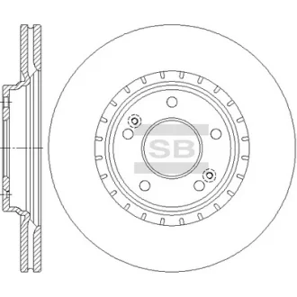 Диск гальмівний (кратно 2) передній (вентильований) Hyundai I30 (16-) (D=305.0mm) HI-Q SANGSIN SD1146