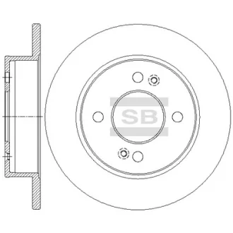Диск гальмівний (кратно 2) задній Hyundai I10 (D=234.0mm) HI-Q SANGSIN SD1147