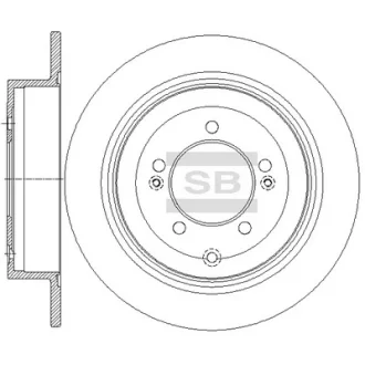 Диск гальмівний (кратно 2) задній Tucson (15-) (D=302.0mm) HI-Q SANGSIN SD1151