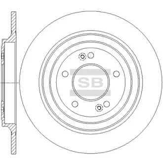 Диск гальмівний (кратно 2) задній Tucson (15-) (D=302.0mm) HI-Q SANGSIN SD1152
