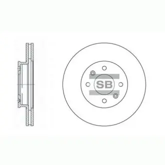 Диск гальмівний KIA NEW PRIDE. NEW ACCENT передн. (вир-во) SANGSIN SD2028