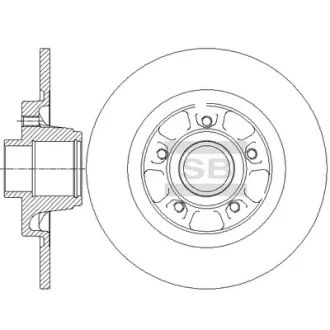 Диск гальмівний (кратно 2) задній Renault Kangoo (08-), MB Citan (12-) (D=274.0mm) HI-Q SANGSIN SD3063