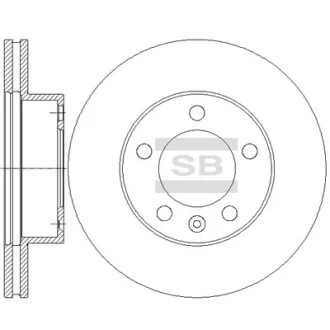 Диск гальмівний (кратно 2) передній (вентильований) Master III (11-) (D=302.0mm) HI-Q SANGSIN SD3068