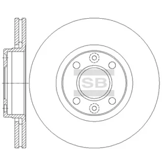 Диск гальмівний (кратно 2) передній (вентильований) Renault Captur 0.9 (13-) (D=257.8mm) HI-Q SANGSIN SD3069