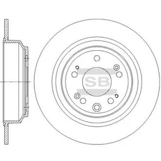 Диск гальмівний (кратно 2) задній Honda Accord VIII (08-) (D=304.8mm) HI-Q SANGSIN SD4117