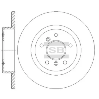 Диск гальмівний (кратно 2) задній Nissan Qashqai J11 (13-) (D=289.5mm) HI-Q SANGSIN SD4252